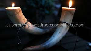 High Demand Horn With Metal Candle Lanterns Home Decor Luxury Scented Candles <b>Holders</b> Tea Light Candle Stands With High Finished - Product Image 4