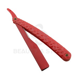 Unique Red and Black Splatter Cut Throat <b>Razor</b> Single Blade Shaving System Ergonomic Grip for <b>Men</b> Home Grooming Shaves - Product Image 5
