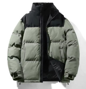 Veste élégante pour homme à col montant, épaisse, rembourrée en coton, chaude, d'hiver, coupe-vent, confortable, séchage rapide, personnalisable - Product Image 3