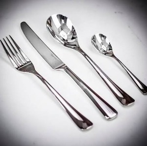 Ensemble de couverts en acier inoxydable poli miroir, résistant au lave-vaisselle, cuillère, fourchette, couteau, vaisselle de table - Product Image 1