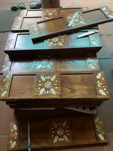 Natural wooden chocolate serving <b>trays</b> with acrylic lid decorative serving <b>trays</b> for <b>food</b> Ramadan Eid supplies from Vietnam - Product Image 5