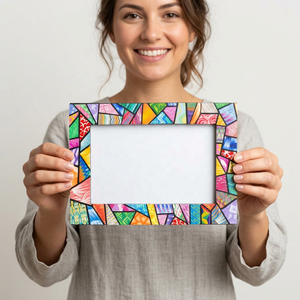 Cadre photo en MDF sur mesure, design fleur jaune, impression UV sérigraphiée, fait main, durable, pour usage domestique – Vente chaude - Product Image 1