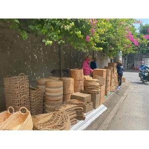 Pure Handmade Natural Rattan Serving Ring Elegant <b>Front</b> <b>Door</b> <b>Decoration</b> for Home <b>Decor</b> - Product Image 3