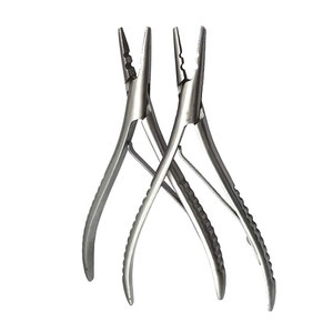 Pince à extensions capillaires en acier inoxydable de haute qualité, outil professionnel de précision à deux trous pour l'installation d'extensions capillaires - Product Image 3
