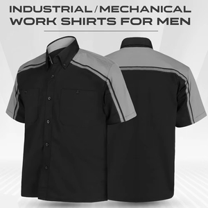 Unisex Work Clothes Mechanic work <b>shirt</b> factory Uniforms Workwear Cotton Collar Neck <b>Shirts</b> are super soft and reduce - Product Image 2