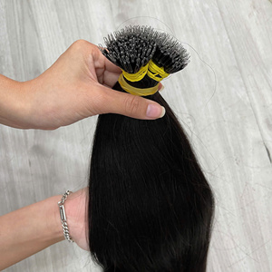 Produit phare : Extensions de cheveux naturels vietnamiens en mèches brutes, Nano Ring, sans nœuds, sans perte. - Product Image 1