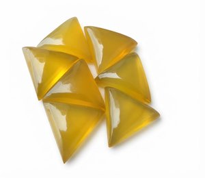 พลอยมะม่วงธรรมชาติทรงสามเหลี่ยมแบบหลังแบนสำหรับทำเครื่องประดับ - Product Image 2