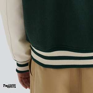 Twill Sports Men's High Quality Wool Leather <b>Heated</b> Varsity <b>Jacket</b> Embroidery Lettering Fashionable Winter Baseball <b>Jacket</b> - Product Image 5