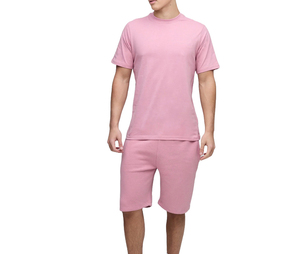 Conjunto de verano para hombre, camisa y pantalones cortos a juego, corte relajado, tela suave y transpirable, atuendo informal para clima cálido, vacaciones, playa, uso diario. - Product Image 3