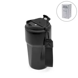Gobelet isotherme à double paroi en acier inoxydable de 480 ml avec poignée et couvercle, maintien thermique de 12 à 24 heures, design minimaliste, idéal pour les voyages - Product Image 6