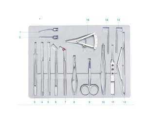 Ensemble d'instruments de micro-chirurgie du glaucome et de chirurgie oculaire fonctionnelle, acier durable de haute qualité, manuel, KAHLU ORTHOPEDIC - Product Image 1