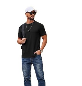 Fabrication de vêtements, t-shirts pour hommes à rayures personnalisées, coton, manches courtes, col rond, t-shirts d'été pour hommes - Product Image 6