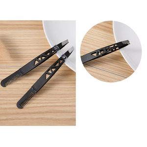 Pinzas con peine 2 en 1 de acero inoxidable profesional de primera calidad para cejas, moldeador de cejas de doble uso - Product Image 3