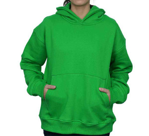 Sudadera con Capucha para Mujer al por Mayor, de Algodón y Poliéster Grueso, Color Verde, Fabricante OEM ODM, Logotipo Personalizado - Product Image 1