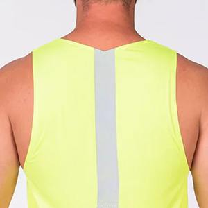 Camiseta sin mangas transpirable de poliéster/algodón para hombre, de color liso, cómoda, con encaje frontal y logotipo personalizado al por mayor - Product Image 6