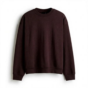 High Quality <b>Men's</b> Oversized <b>Jumper</b> Sweater Tops Custom Printing Loose Fit Plain Sweatshirt for <b>Winter</b> Drop Shoulder Design - Product Image 5