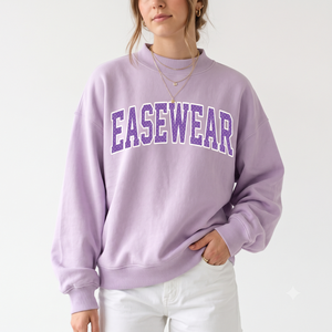 Wholesale Women’s Oversized Mock Neck Sweatshirt Front Logo Print Polkadot Long Sleeve <b>Drop</b> Shoulder Casual Pullover - Product Image 1