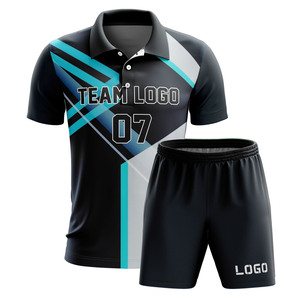 Dernier design, qualité supérieure, uniforme de tennis respirant à manches courtes pour hommes adultes, taille plus, protection UV, été, service OEM - Product Image 2