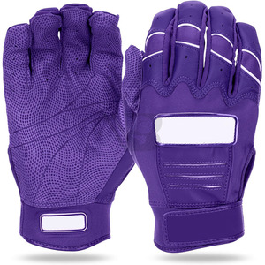Best Quality 100% Polyester <b>Baseball</b> Batting <b>Gloves</b> Short Cuff Hook Loop Closure Durable Quick-Dry Breathable Left Hand XXL - Product Image 1