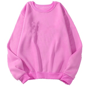 Sweat-shirt unisexe personnalisé à col ras du cou, 100 % coton, coupe oversize décontractée, lavage délavé, en tissu polaire uni lavande - Product Image 6