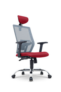 Silla de Oficina Ejecutiva Moderna de Malla, Respaldo Alto, Giratoria y Ajustable, Opciones de Color Negro, Azul, Rojo, Naranja, Verde, Amarillo - Product Image 3