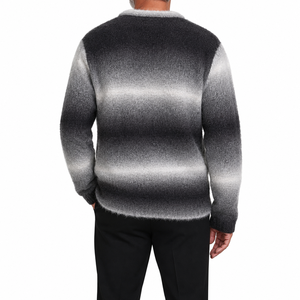Pull jacquard tricoté vintage Y2K pour homme, style oversize, en mohair, anti-plis et personnalisable - Product Image 2