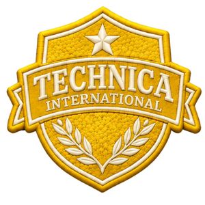 ตราสัญลักษณ์ปักสีเหลืองสด Technica International รูปดาวและใบลอเรล สำหรับเสื้อแจ็คเก็ต กระเป๋า ชุดยูนิฟอร์ม และเครื่องแต่งกาย - Product Image 5
