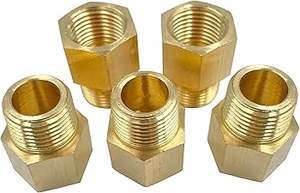 Adaptador reductor de tubería de agua y gas BSP de latón forjado de 50 mm, macho/hembra, marca AOL, de Ambark Overseas Limited - Product Image 6