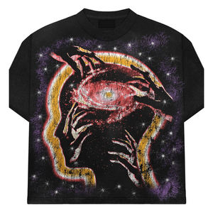 เสื้อยืดผู้ชาย 100% ผ้าฝ้าย ทรงโอเวอร์ไซส์ ไหล่ตก สไตล์สตรีทแวร์ เสื้อผ้าผู้ชาย สกรีนโลโก้ได้ เนื้อผ้าหนา ทรงบ็อกซี่ เสื้อยืดลายกราฟิกสำหรับผู้ชาย - Product Image 1