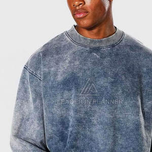 Sudadera Básica para Hombre con Lavado Ácido, Venta Directa de Fábrica 2026, Sudadera Básica con Lavado Ácido y Logotipo Personalizado para Hombre - Product Image 5