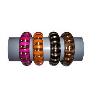 Natural Wood Natural Crystal <b>Charm</b> Bracelet Black Rhodium Plated Classic Eco-friendly Handmade India Gifts Parties - Product Image 1