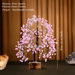 Árbol de Cristal de Cuarzo Rosa al por Mayor (Alambre Plateado) Tallado Estilo Ángel, Decoración de Piedras Preciosas Curativas de 7 Chakras de Alta Calidad - Product Image 5