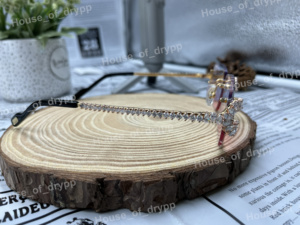 925 Silver Rimless Pear Cut Moissanite Sunglasses Iced Out <b>Frame</b> Gradient Lens Luxury Fashion Eyewear For Men Women Style - Product Image 3