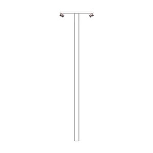 Exhibidor de Azulejos Vertical en Forma de L, de Techo, para Carga Ligera, con Focos, de Hierro Metálico Pulido - Product Image 4