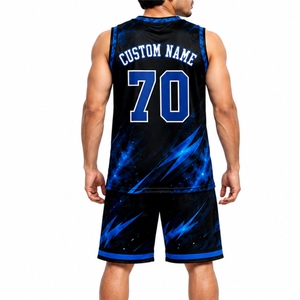Ensemble de maillots de basket-ball personnalisés pour hommes, qualité supérieure, séchage rapide, coupe athlétique, prêt pour l'équipe, design personnalisé - Product Image 2