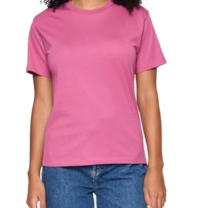 T-shirts d'hiver en coton pour femmes, de haute qualité, avec strass et impression personnalisée, col rond, fabrication OEM, écologiques, séchage rapide, vente en gros - Product Image 2