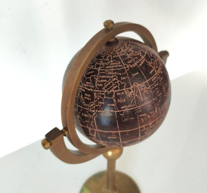 Globe terrestre de style antique haut de gamme avec double anneau méridien, support en bronze, globe nautique vintage pour la décoration de la maison - Product Image 2
