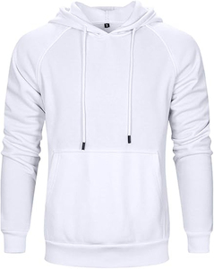 Sweat-shirt à capuche pour homme, manches raglan, couleur unie, poche, décontracté, tricoté, vêtement d'automne, coupe classique, polyester, coton, FRENCH TERRY - Product Image 6