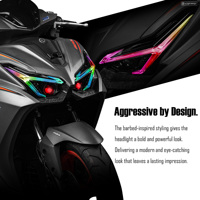 Phare avant LED RGB AEROX Plug-n-Play DRL avec contrôle par application, projecteur Fisheye à 2 lentilles, lampe de modification fabriquée à Taïwan