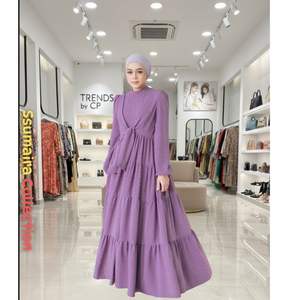 Tendencias 2026 de Cp Designer, Vestido Maxi de Manga Regular y Corte en A |   Vestido de Noche Modesto con Volantes en Capas y Estampado Geométrico - Product Image 3