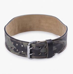 Leather Weightlifting Belt Camouflage Print Waist Support Leather Belt Heavy Strength Training Wear Leather Belts Unisex - Product Image 6