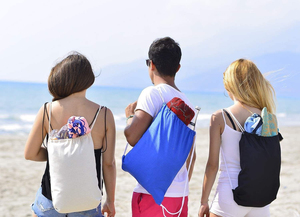 Durable Reusable Promotional Cotton <b>Drawstring</b> <b>Canvas</b> String <b>Bag</b> Sports Backpack Gym Sack for Men - Product Image 4