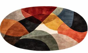 Tapis en laine de luxe fait main, design moderne haut de gamme, doux, antidérapant, imperméable, extra épais pour salon et chambre à coucher - Product Image 6