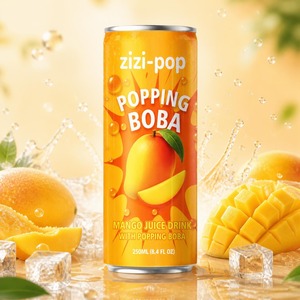 Bebida de Mango con Boba Explosiva en Lata de Aluminio de 250 ml, Proveedor de Exportación, OEM, ODM, Marca Privada, HACCP, HALAL, Fabricante de Bebidas de Vietnam - Product Image 2