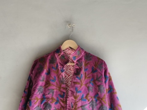 Chaqueta de Algodón con Bordado Floral Color Mostaza para Mujer, Estilo Bohemio Prairie Chic, Cuello Camisero, REGALO PARA ELLA - Product Image 4
