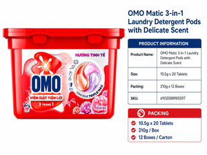 Matic 3-in-1 Laundry <b>Detergent</b> Pods with Delicate Scent 210g x 12 Boxes | Convenient Pre-Measured Format - Product Image 2