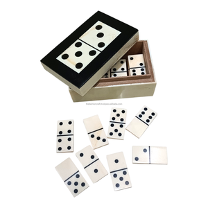 Ensemble de dominos en résine écologique de luxe, fait main, 28 pièces, dominos professionnels, étui de rangement, vente en gros, artisanat - Product Image 3