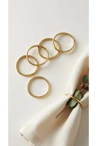 Elegante Anillo de Servilleta Metálico para Decoración de Mesa, Accesorio Decorativo para Recepciones de Boda, Cenas y Fiestas - Product Image 3