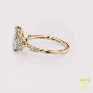 Indian Exporter Moissanite Engagement <b>Ring</b> for Elegant Fashion Jewelry Engagement Party and Special Celebration For Sale - Product Image 1