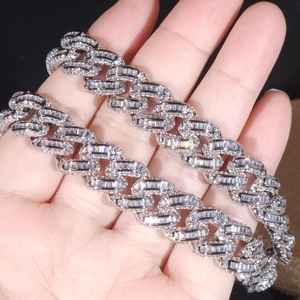 Collar de Lujo Hip Hop de Plata de Ley 925 con Baño de Rodio y Eslabones Cubanos con Moissanita VVS para Hombre y Mujer, Ideal para Fiestas - Product Image 3